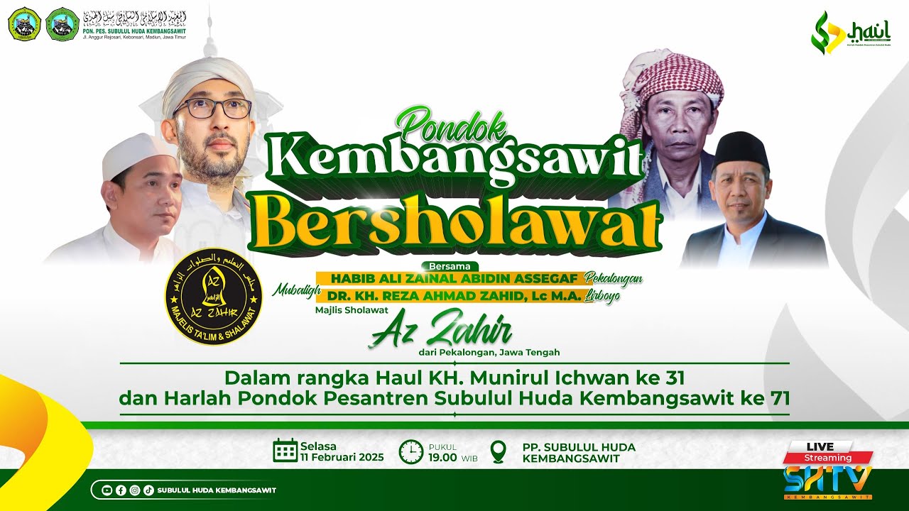 PONDOK KEMBANGSAWIT BERSHOLAWAT BERSAMA HABIB ALI ABIDIN DAN MAJLIS AZ ZAHIR