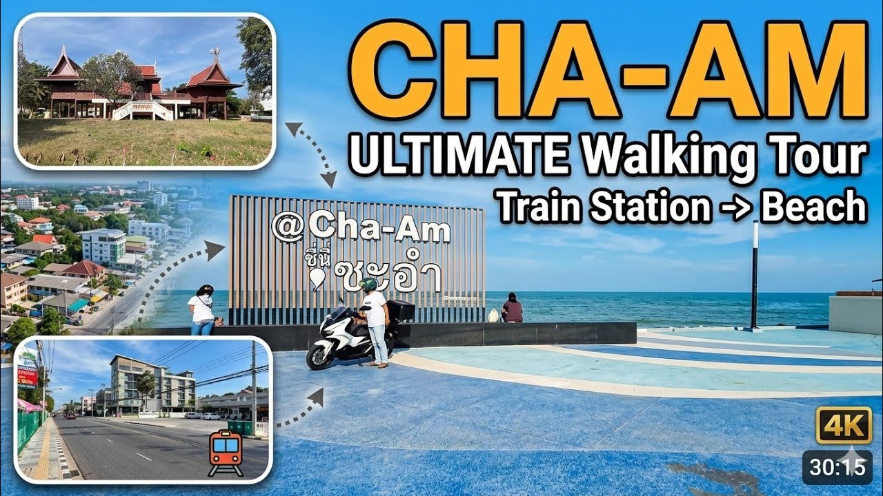 Cha Am: Walking Tour from Train Station to Beach via Main Street, Thailand