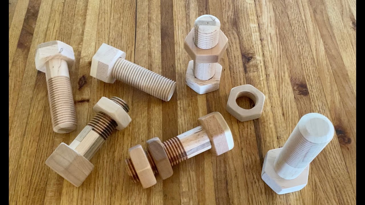 Large Wooden Nuts and Bolts