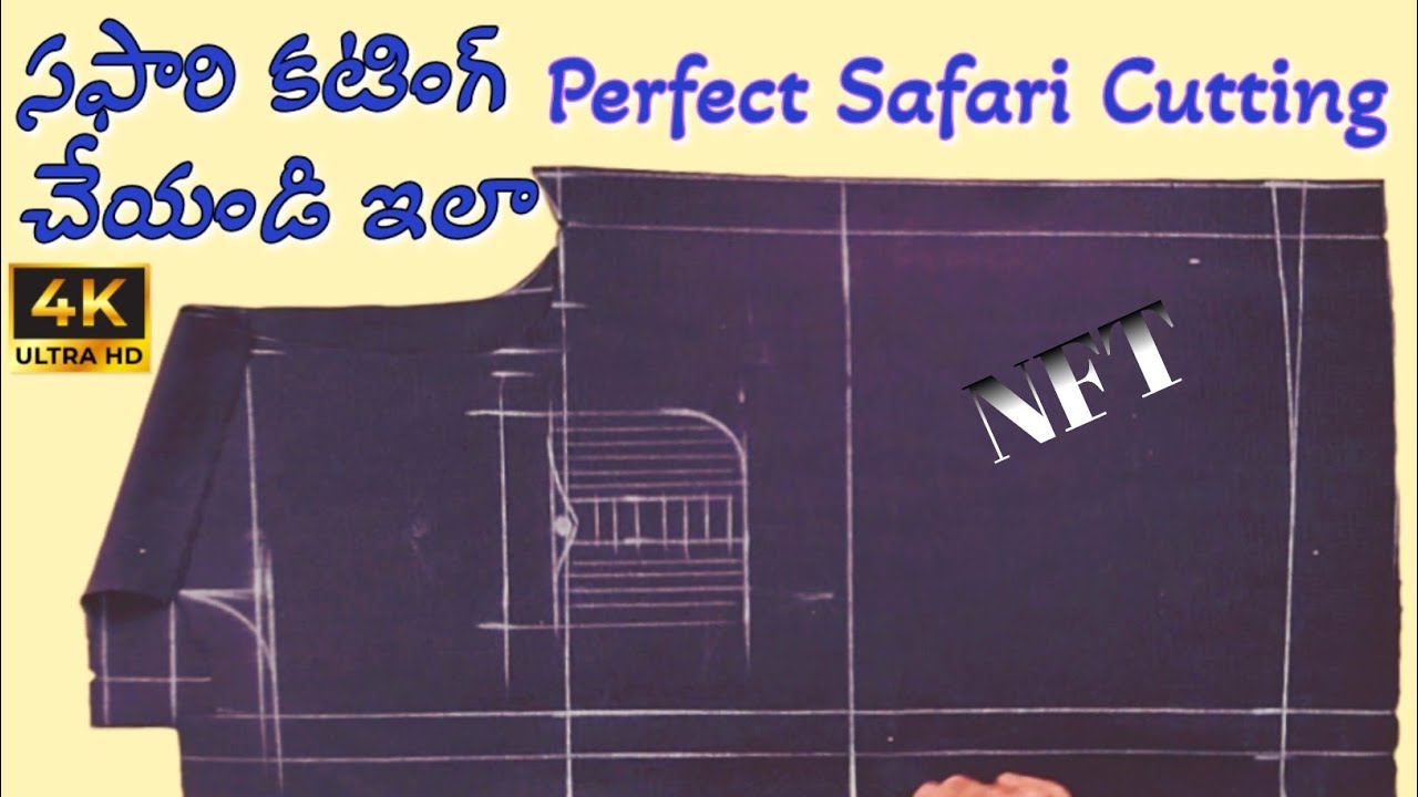 Safari Shirt Cutting Method/ సఫారి కటింగ్ తెలుగు లొ