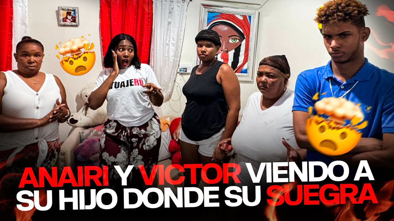 ANAIRI Y VICTOR VIENDO A SU HIJO DONDE SU SUEGRA