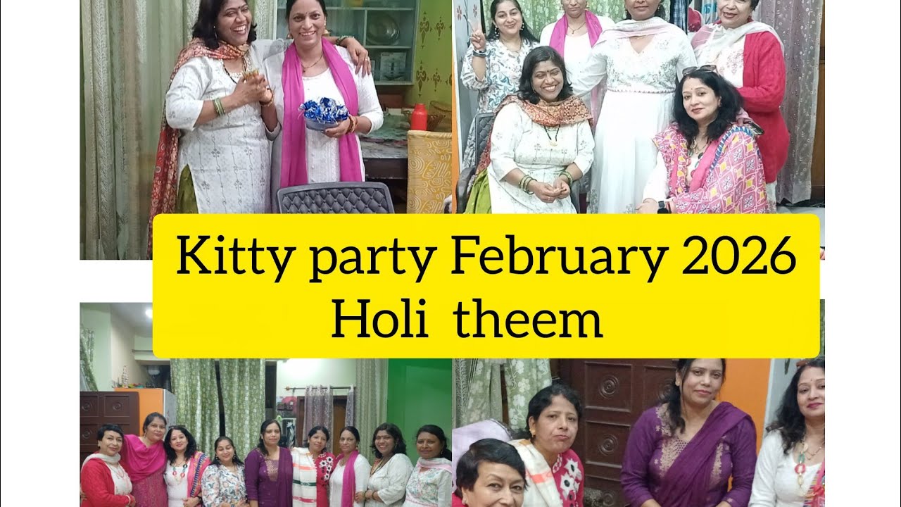 किट्टी पार्टी में दोस्तों संग मस्ती,Holi theem,,dance ,tambola ,, lovely party for Sarita 🏠🏠