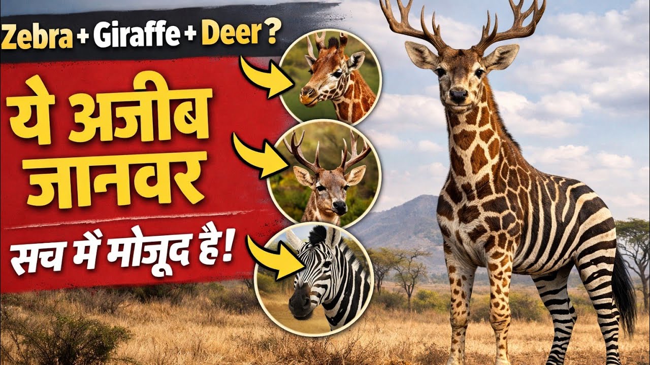 Zebra + Giraffe + Deer? ये अजीब जानवर सच में मौजूद है!😱