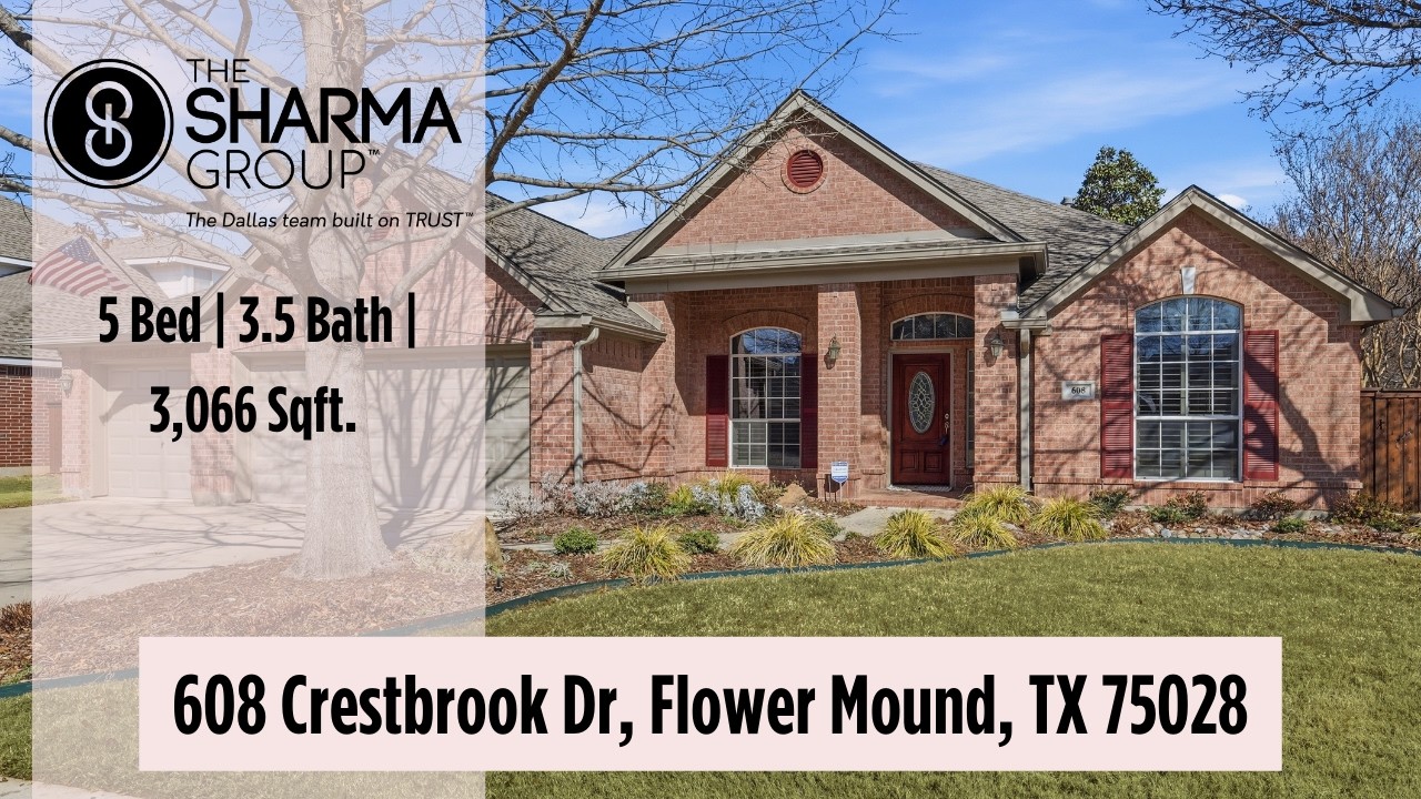 Flower Mound TX Home for Sale | 608 Crestbrook Dr | 5-Bed Home Tour