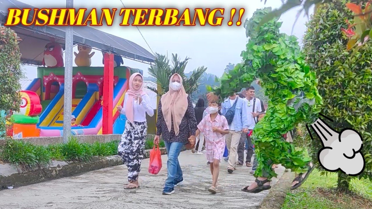 PRANK MANUSIA DAUN LEMBAH ASRI BIKIN KAGET SAMPE TERBANG !! FUNNIEST AND HILARIOUS BUSHMAN PRANK