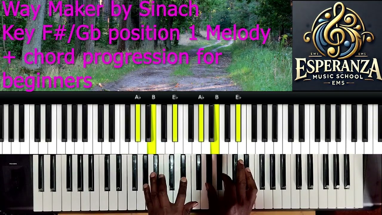 Way Maker (Key of F♯ / G♭) – Simple Melody & Chord Progression for Beginners