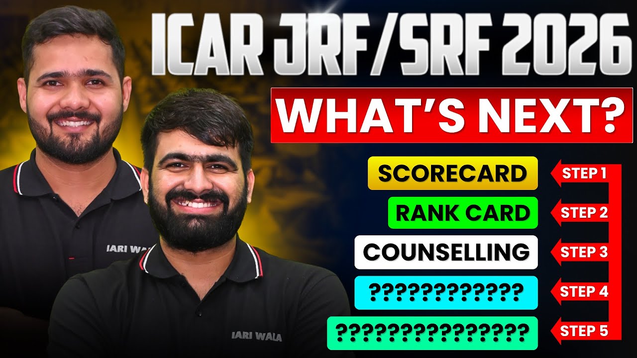 ICAR JRF/SRF 2026 | Step by Step complete process 