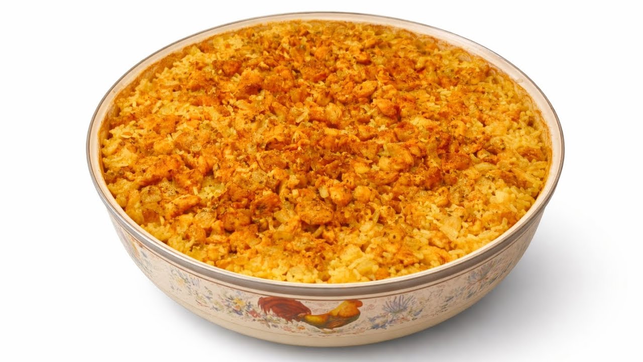👉 Oriz me Mish Pule – Recetë e Lehtë dhe e Shijshme/ Reis mit Hähnchen aus dem Ofen  Leckeres Rezept