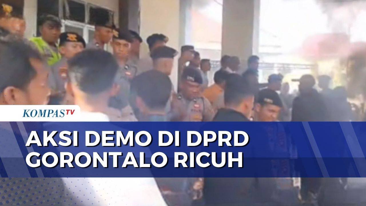 Demo Ricuh! Massa Aksi Kecam Pelanggaran Etik Ketua Komisi III DPRD Gorontalo Utara | BERUT