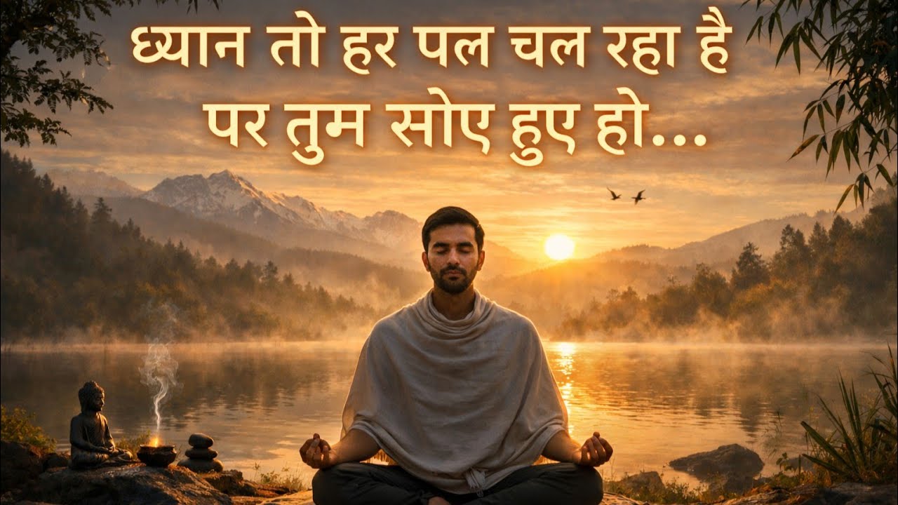 ध्यान तो हर पल चल रहा है पर तुम सोए हुए हो....?😱 Meditation।