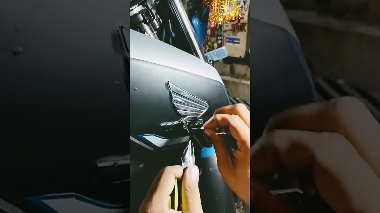 HONDA SP Shine 125 Scratch repair sticker wrapping✌️✌️👍👍#shorts #shortsvideo