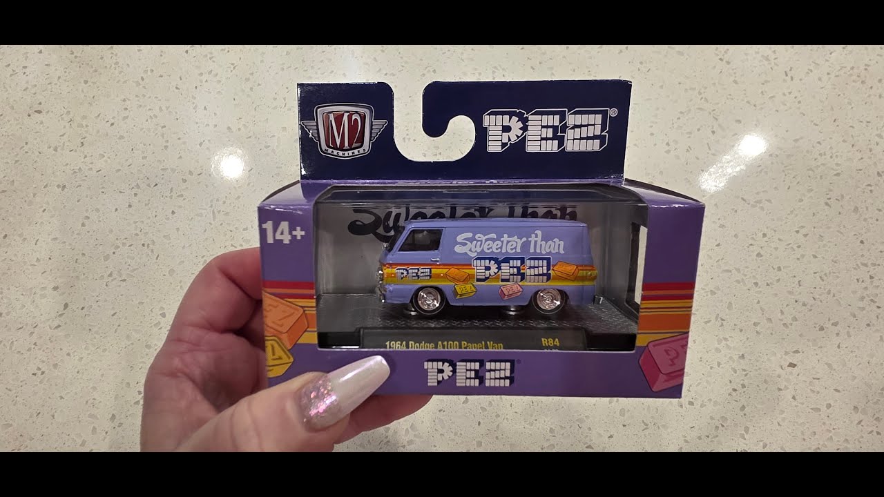 M2 Sweeter Than PEZ Candy Purple 1964 Dodge A100 Panel Van Un-Carding Unboxding Show & Tell!