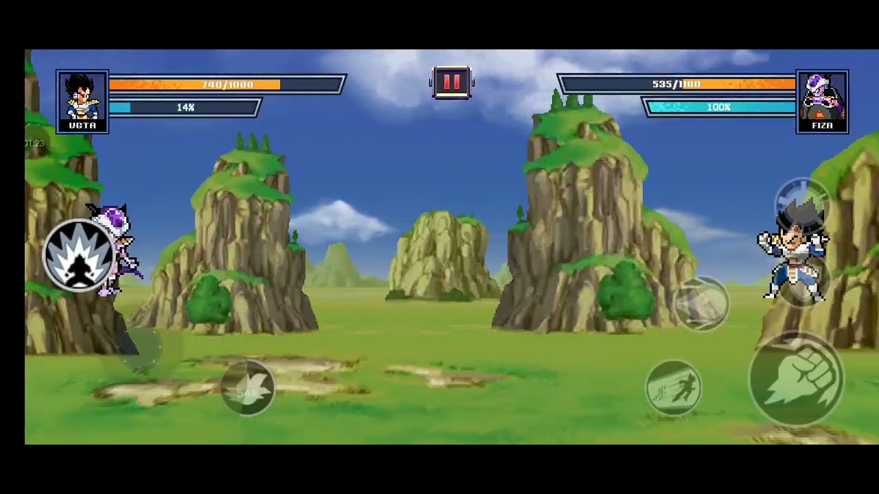 Jogando Dragon Ball de celular....Legend Fighter