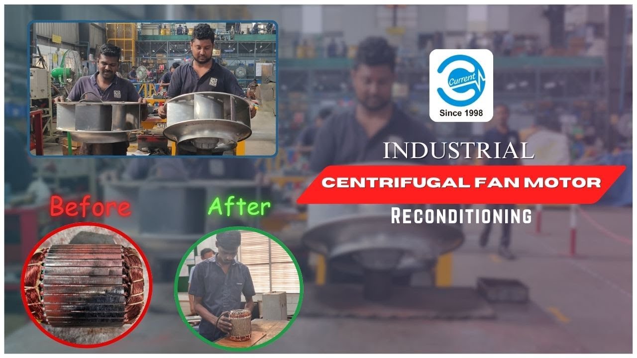 Industrial Centrifugal Fan Motor Reconditioning