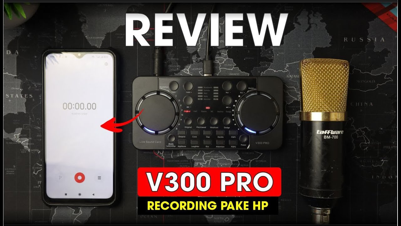 Review Soundcard V300 PRO Terbaru 2022 | Cara Recording Pake HP Android