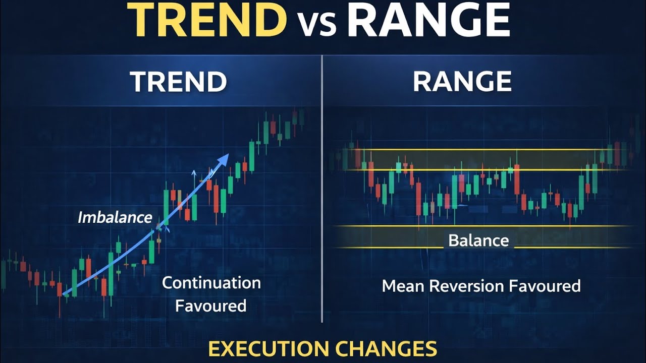 Trend vs Range – How Market Condition Changes Execution | Institutional Trading
