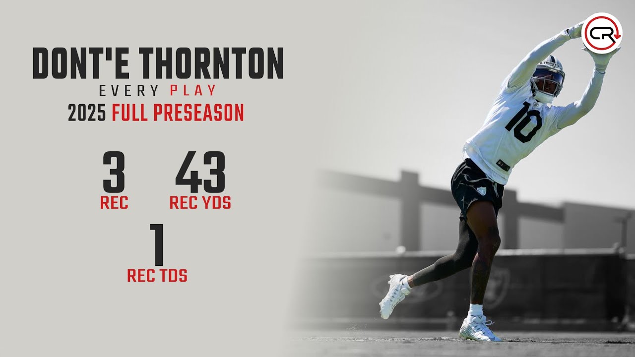Dont'e Thornton 2025 Preseason Highlights | Every Target and Catch