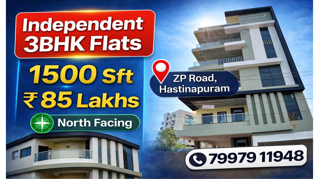 Independent Floor | 3BHK Flats For Sale | Hastinapuram | Zp Road | Hyderabad | 79979 11948 |@85Lakhs