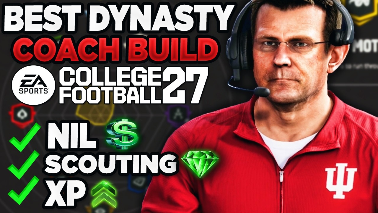 ЛУЧШИЙ билд тренера для перестройки команды в режиме &laquo;Династия&raquo; в College Football 27
