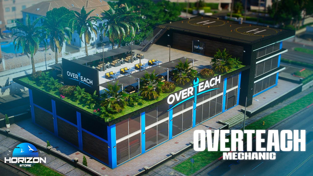 MECHANIC + ROOFTOP PARTY - [FiveM MLO - GTA V Interior]