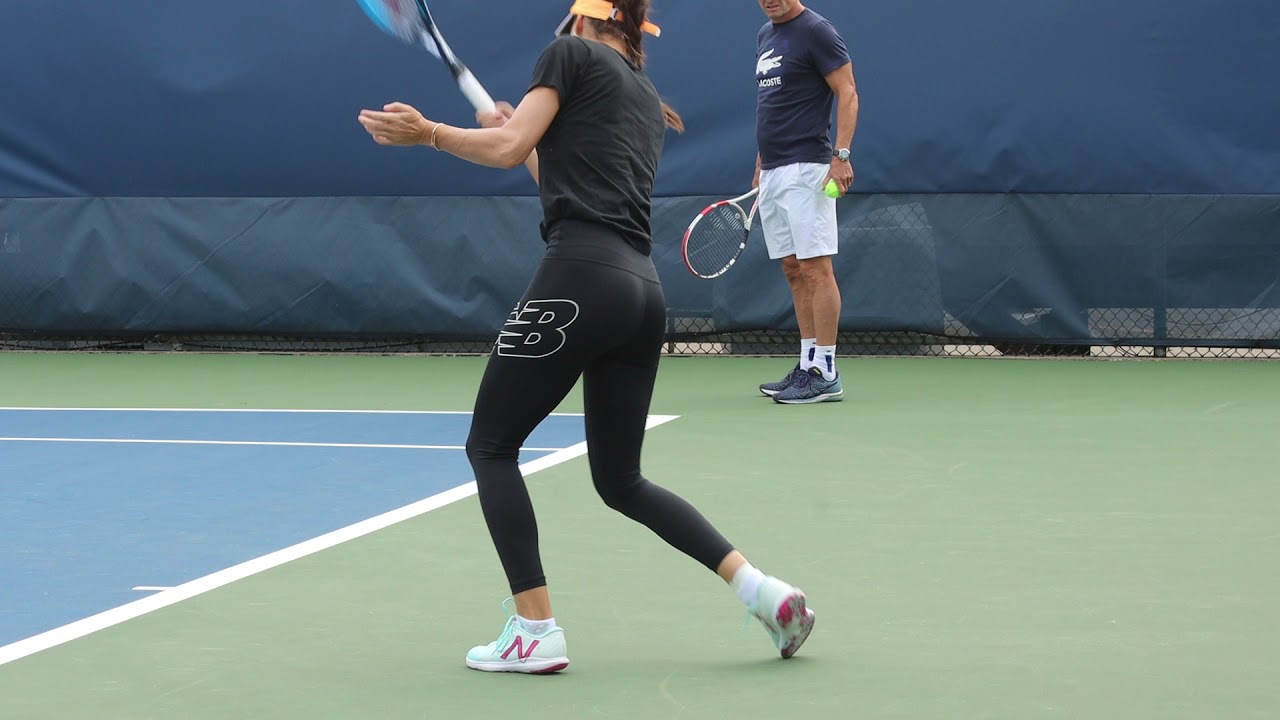 #2 Sorana Cirstea practicing at 2021 WS Open