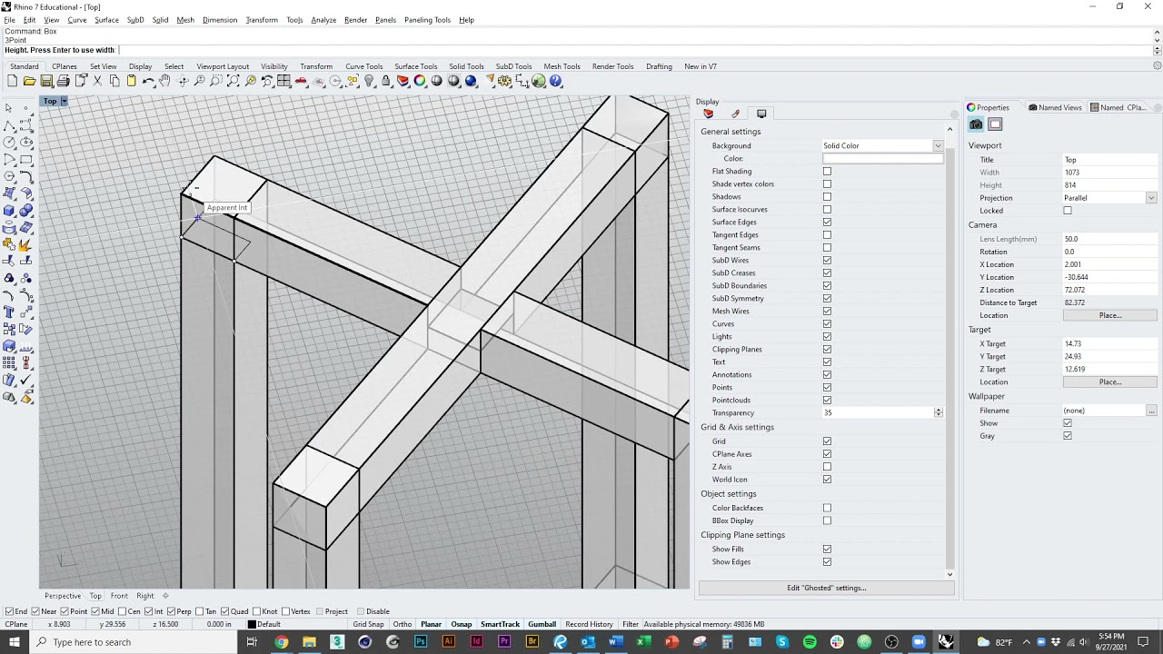 3D modeling furniture in Rhino