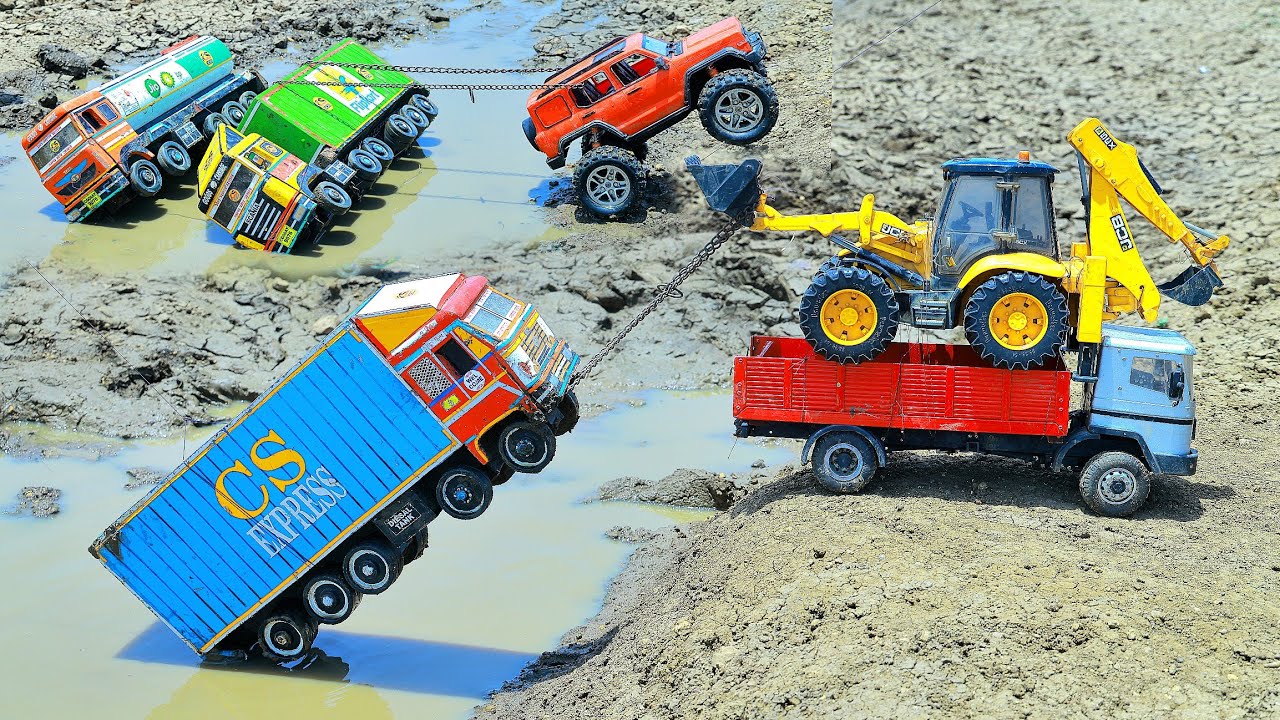 Jcb cartoon | kids Toys Cartoon | Truck Tractor Car Crane Cartoon Video | kids Cartoon | CS Toy 