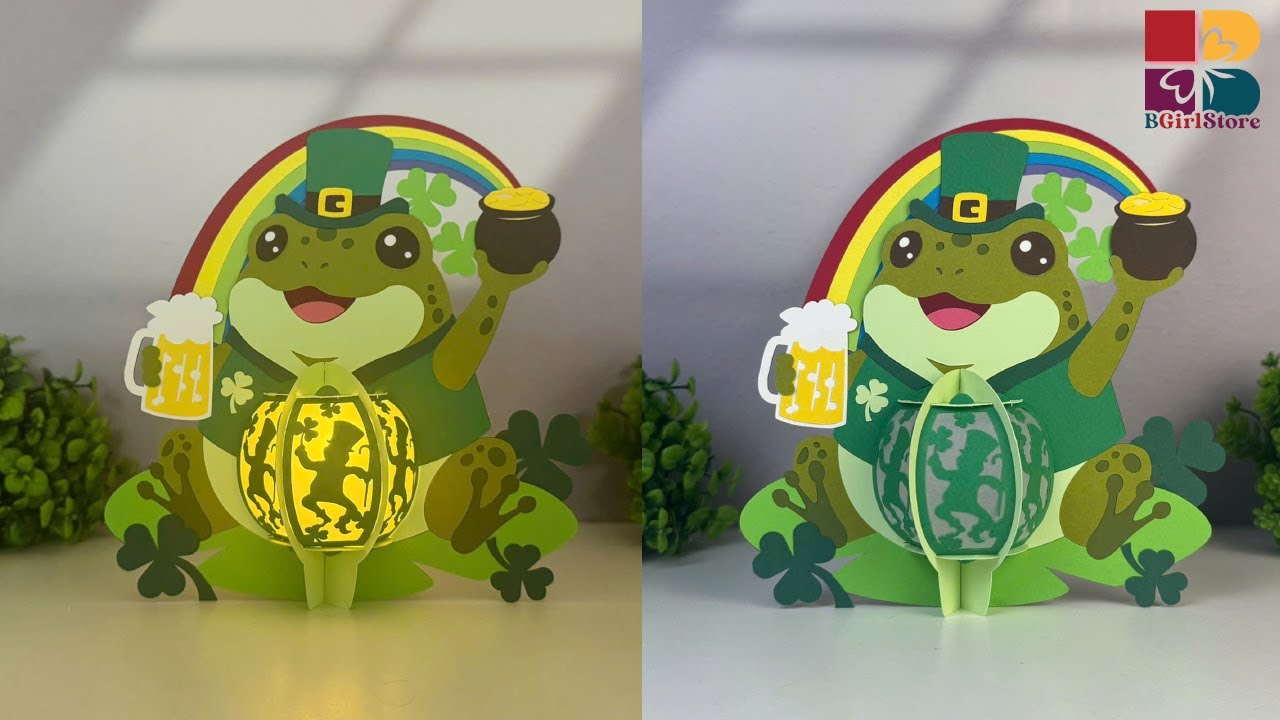 How To Make Paper Cut Lantern Patrick's Day Frog