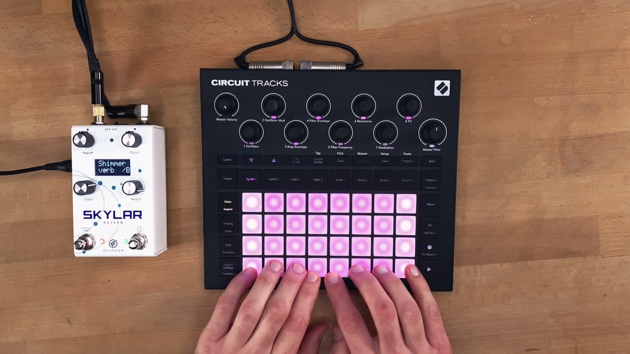 GFI System Skylar Reverb Sound Demo (no talking) with Novation Circuit Tracks