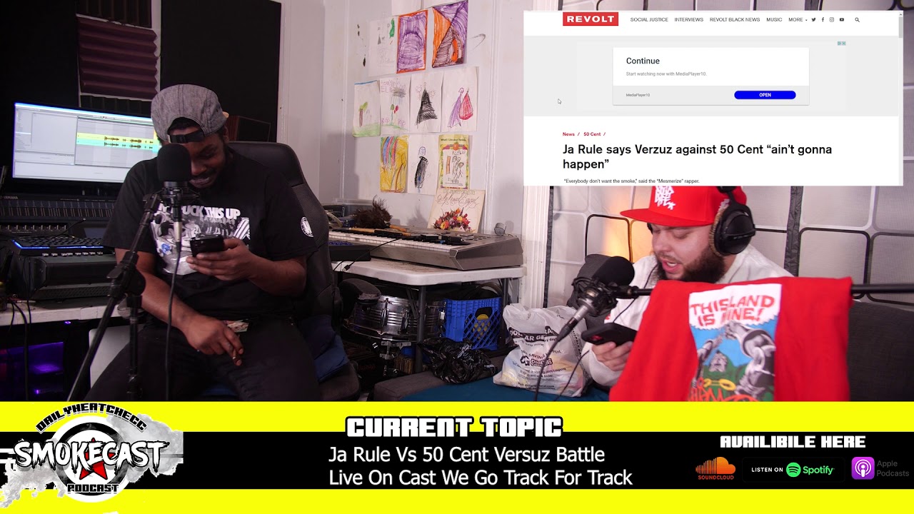 Ja Rule Vs 50 Cent Versuz Battle LIVE ON CAST | DailyHeatChecc Smokecast