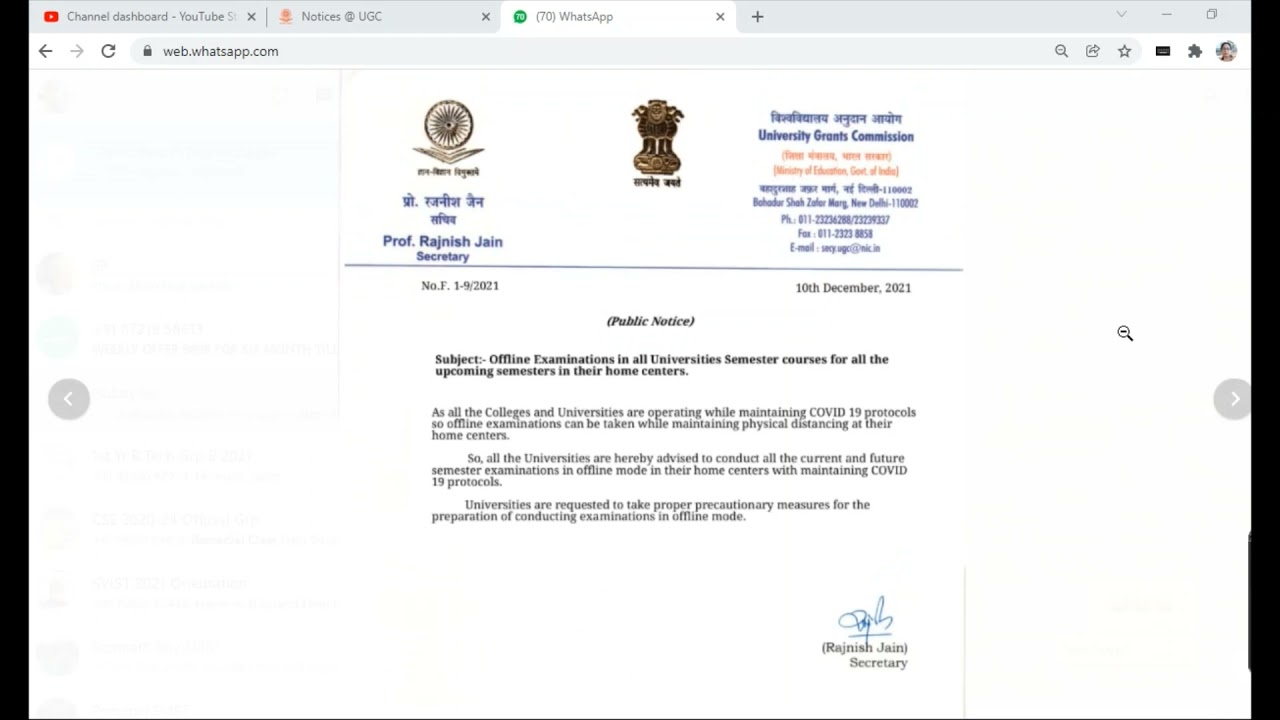 offline examination 2022 ugc fake notice!