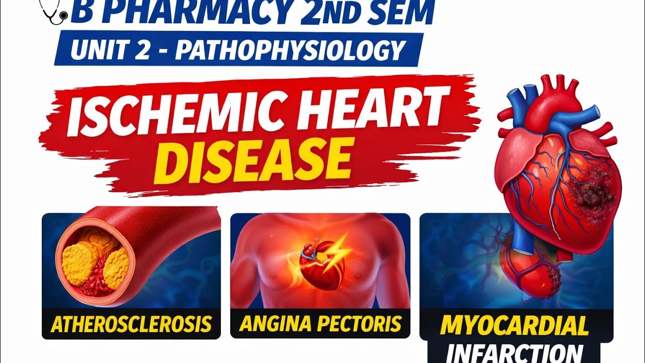 B pharmacy 2nd semester Pathophysiology (unit 2) ischemic heart disease.