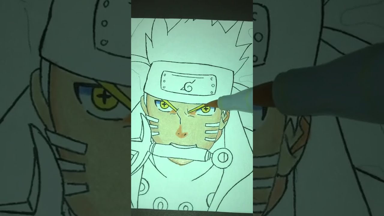Drawing Naruto Six Paths Sage mode