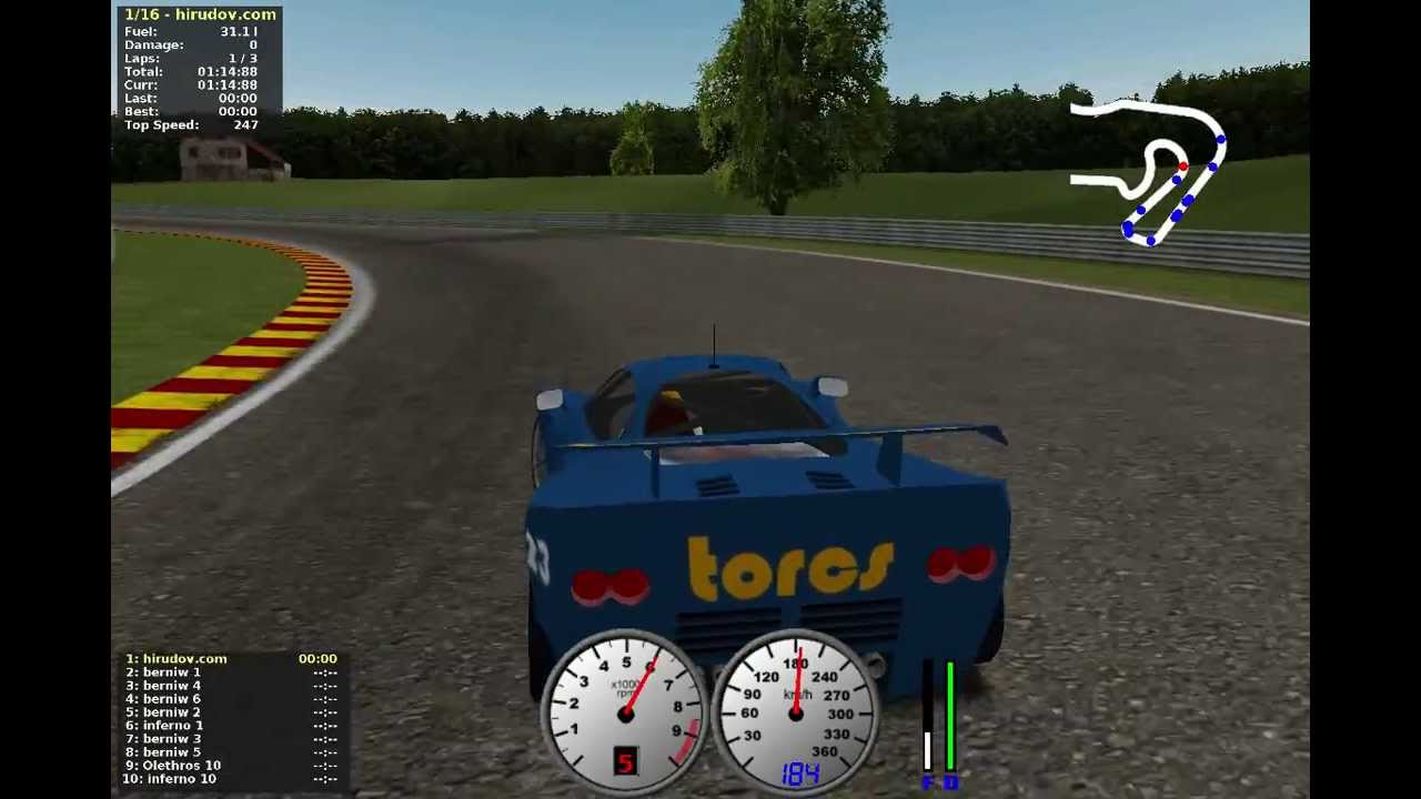 TORCS gameplay car6-trb1 versus all on Road Tracks - Wheel 1