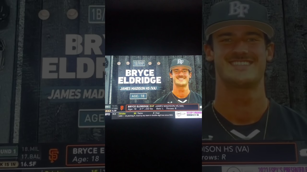 San Francisco Giants Selected Bryce Eldridge in the 2023 MLB Draft
