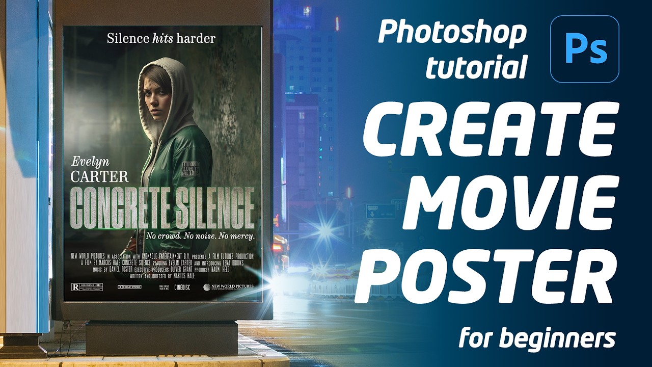 Photoshop Movie Poster Tutorial for Beginners (Step-by-Step Cinematic Design)