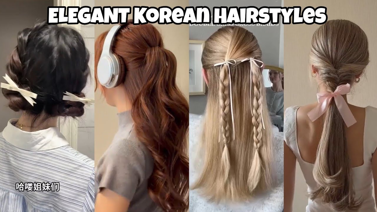 Elegant Korean Hairstyles tutorial | thatglamworld 