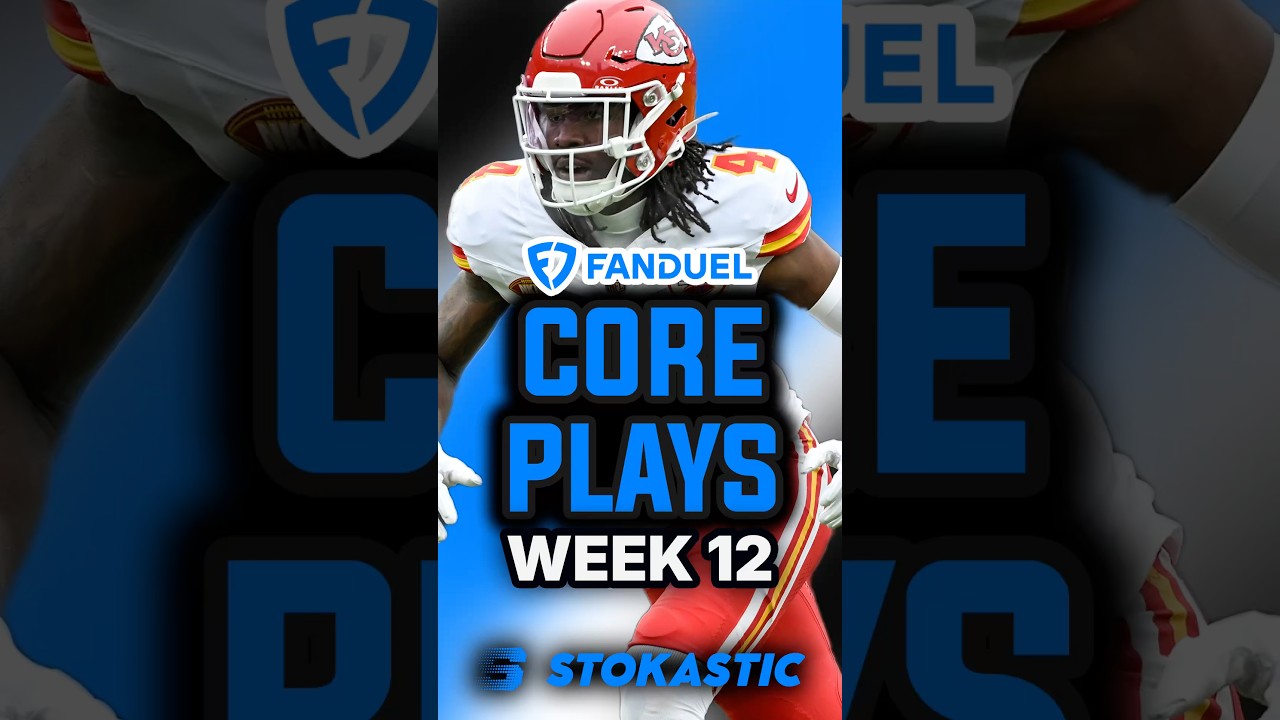 FanDuel NFL DFS Week 12 Core Plays | Sunday 11/23/2025 DFS Picks