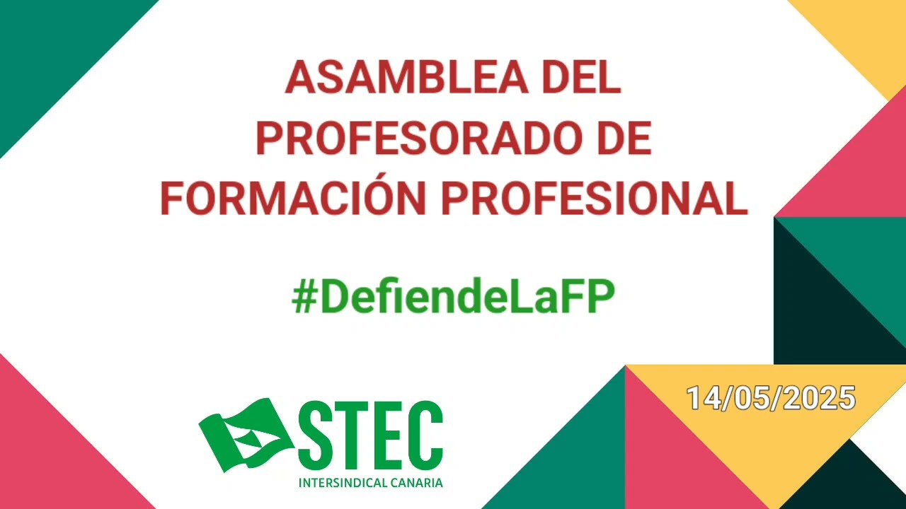 Asamblea Profesorado de Formación Profesional de Canarias (14/05/2025)