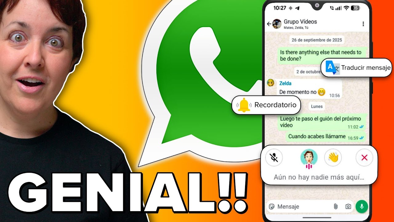 NUEVO en WhatsApp ‼️ Traducci&oacute;n, recordatorios y chats de voz en grupo