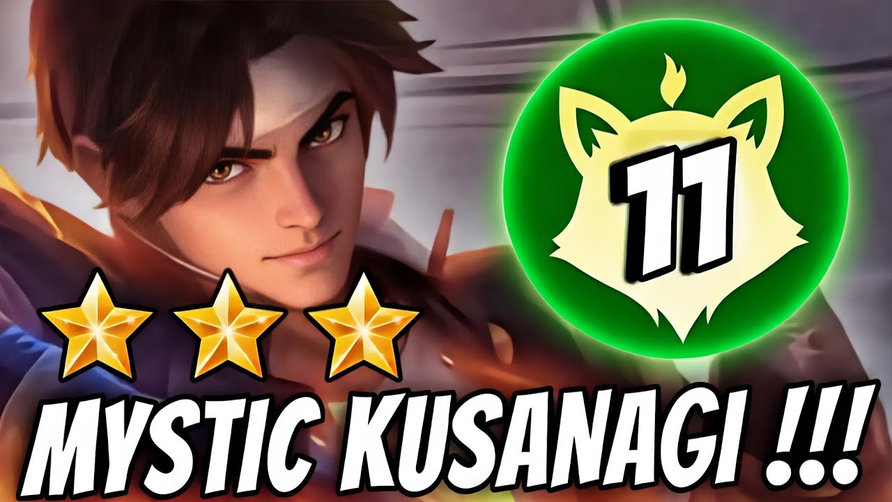 KUSANAGI 3 STAR + 11 MYSTIC SYNERGY = UNSTOPPABLE!! MAGIC CHESS GO GO 