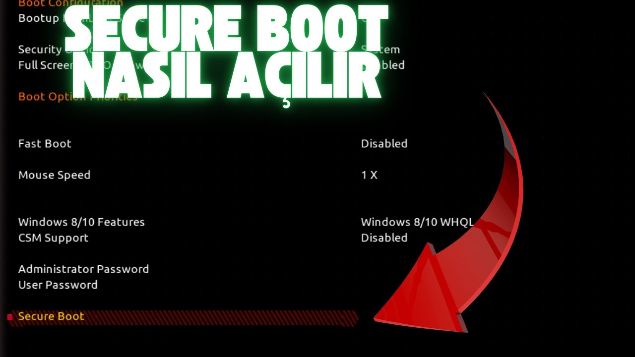 GIGABYTE ANAKARTLARDA SECURE BOOT NASIL A&Ccedil;ILIR (USER MODE HATASI &Ccedil;&Ouml;Z&Uuml;M&Uuml;)