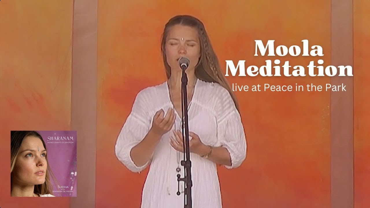 Sudha sings the Moola Mantra at Peace in the Park, Oxford