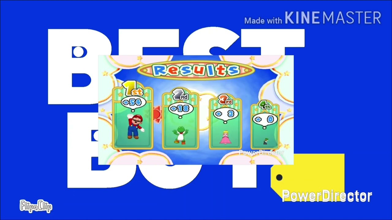 TRUE'S BEST BUY LOGO BLOOPERS: TWO INTRO TAKES ONE AND TWO IN MARIO PARTY SIX TWO BOARDS E. GADD'S G