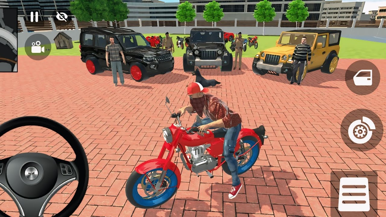 Black Thar⚡Indian Theft Auto Simulator Game🎮 and Golden cars total bikes Game GTA Map 