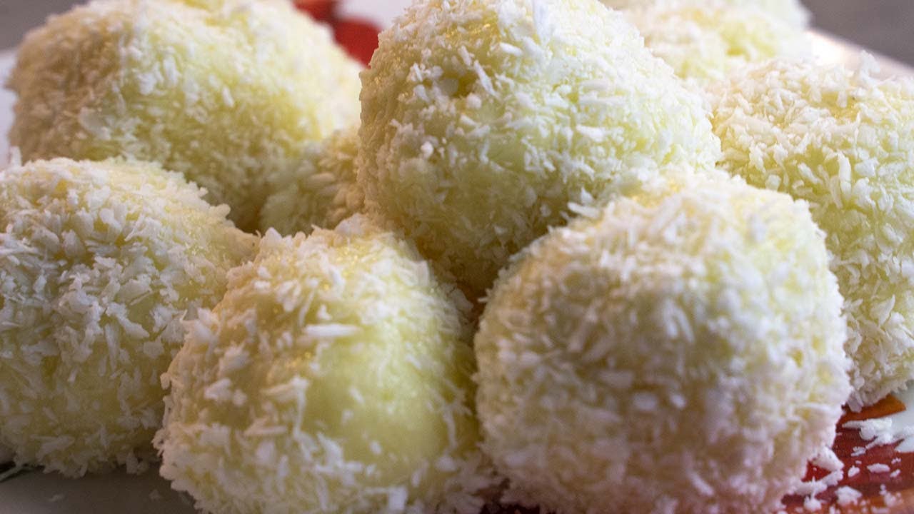 Truffes chocolat blanc et noix de coco
