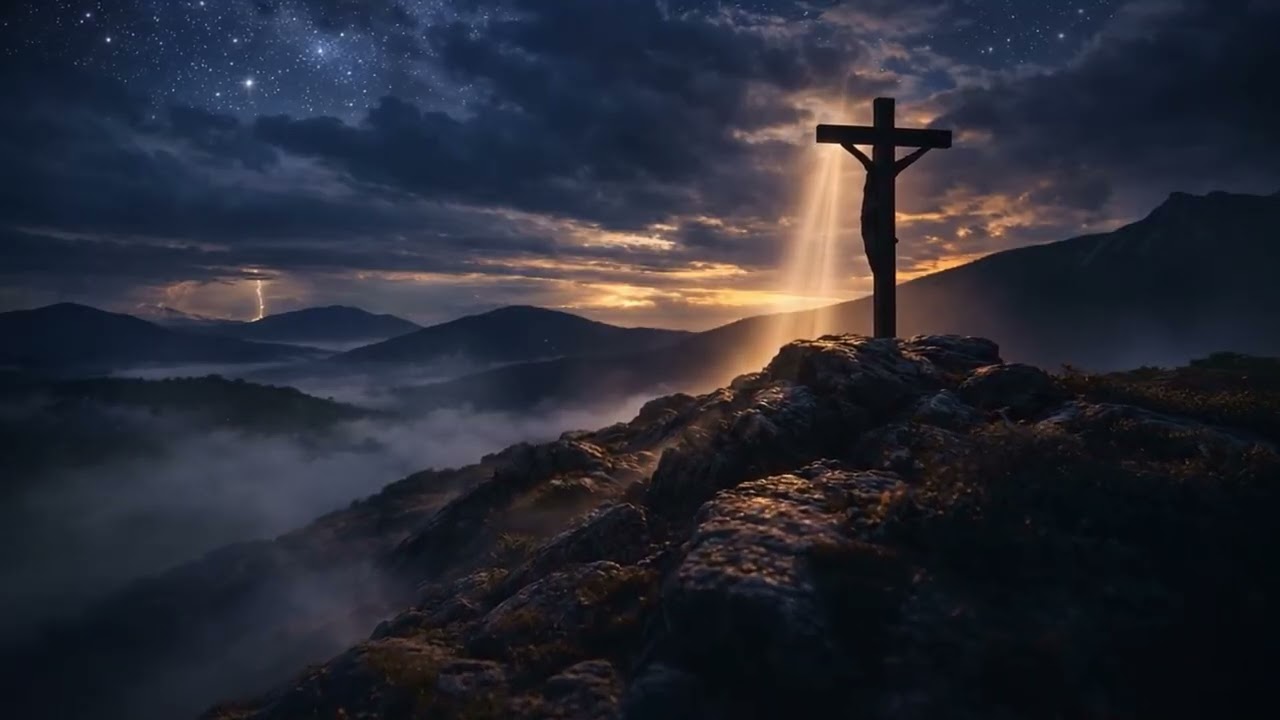 Heavenly Lofi: Peaceful Worship Beats Under the Cross | Christian Relaxing Music for Prayer & Study