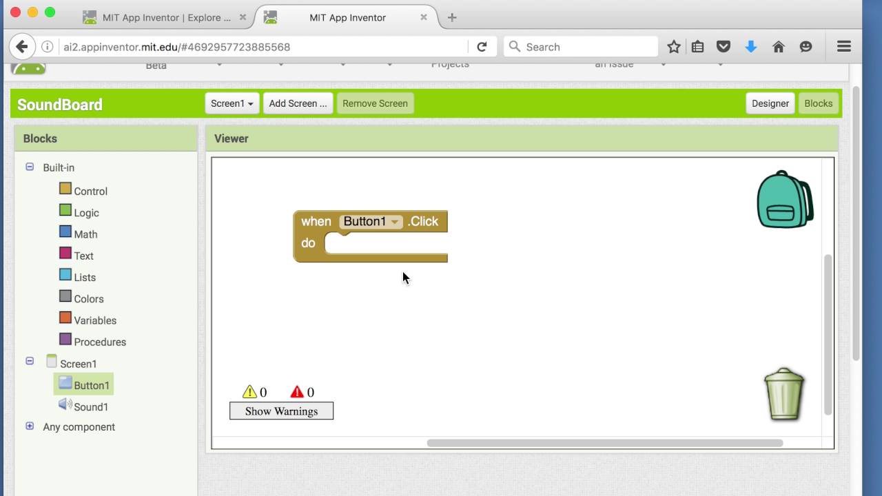 First App Inventor App: Sound Board Tutorial