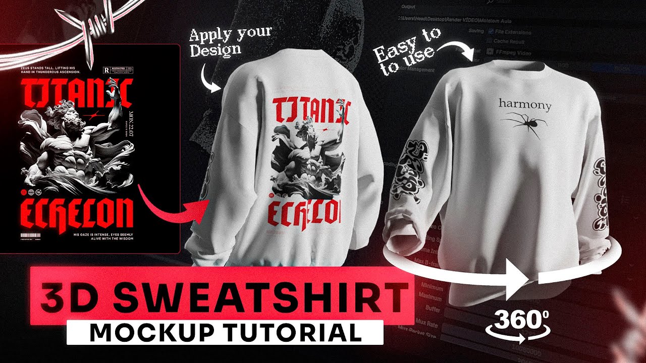 3D ANIMATED Sweatshirt Mockup | TUTORIAL