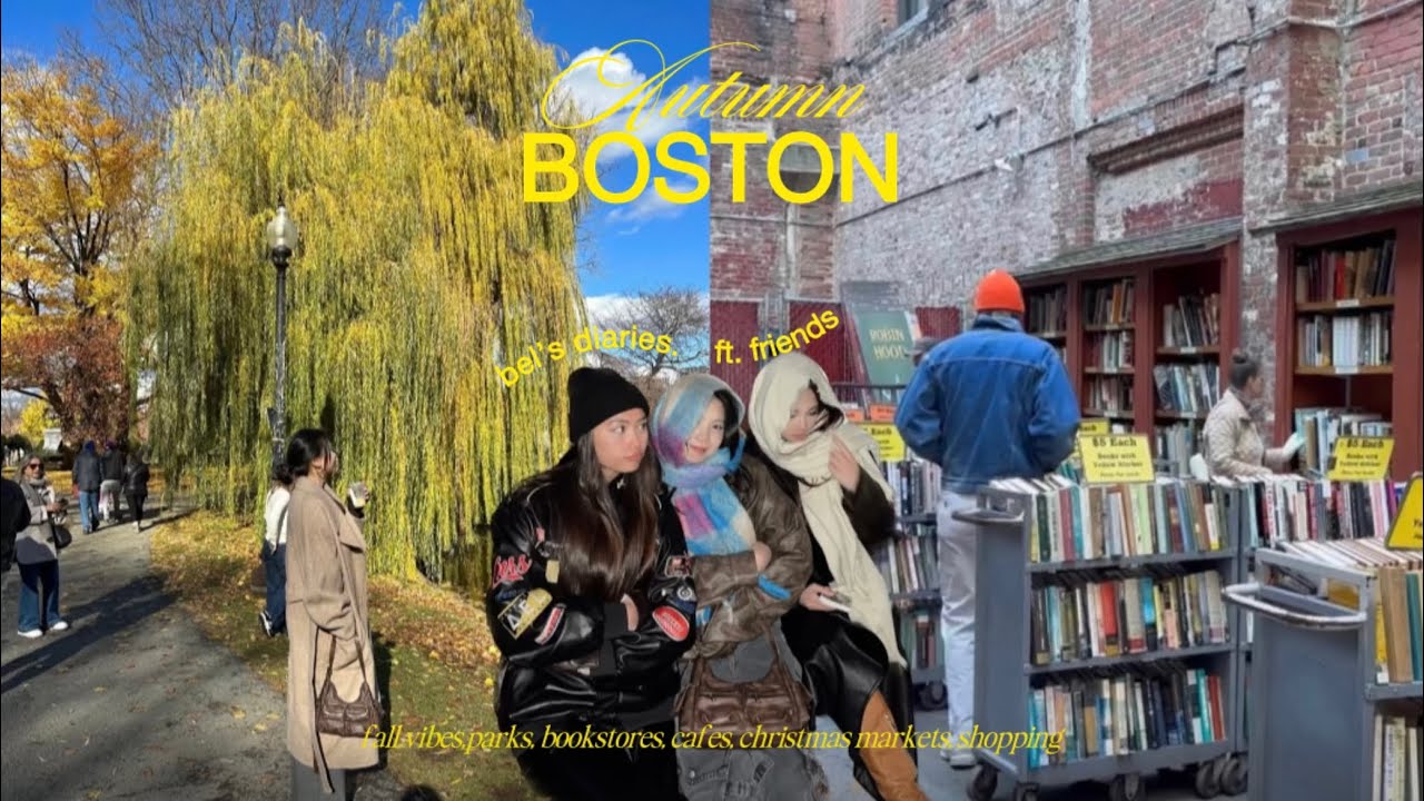 STROLLING AROUND BOSTON WITH FRIENDS 🍂🍁 | things to do: parks, bookstores, cafes, christmas market